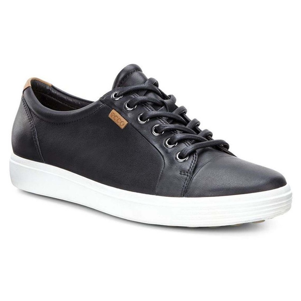 ECCO Soft 7 Leather Lace-Up Casual Sneakers